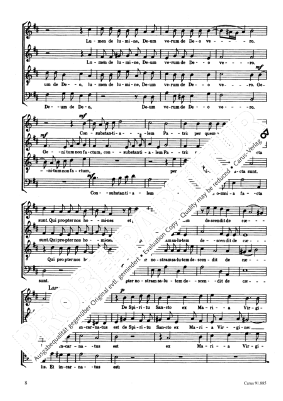 Missa brevis in D minor Missa brevis in D minor 4-Part scores gallery preview page 9