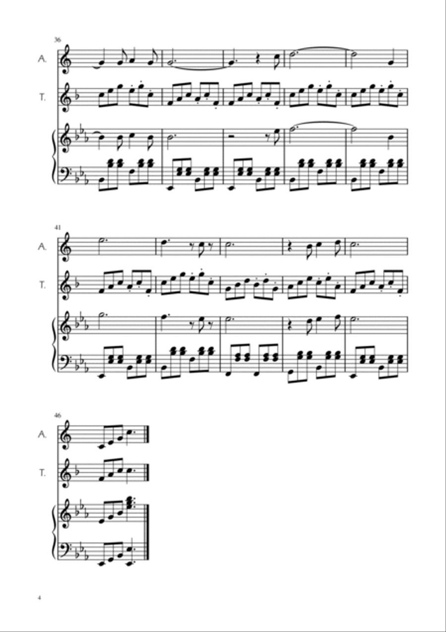 O Holy Night - Sax Duet w/ Piano Woodwind Duet scores gallery preview page 4