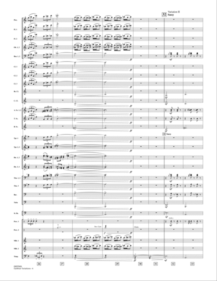 Dybbuk Variations - Conductor Score (Full Score) Conductor Score scores gallery preview page 6