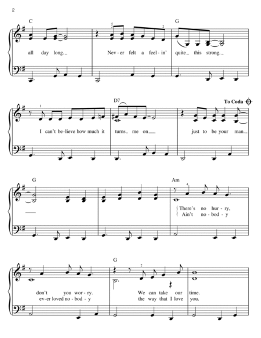 Your Man Easy Piano scores gallery preview page 2