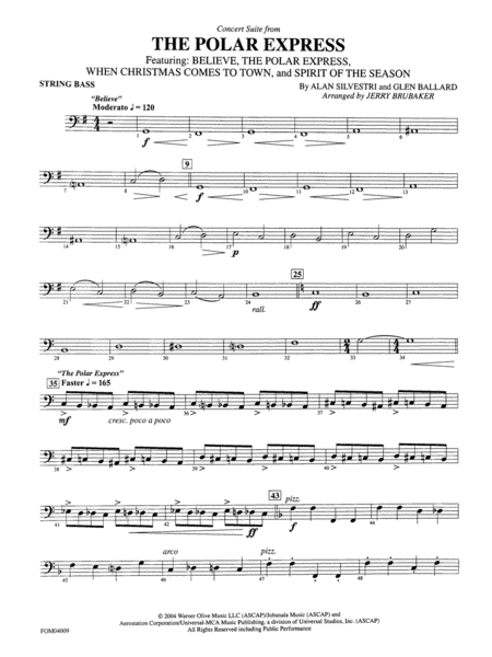 The Polar Express, Concert Suite from: String Bass