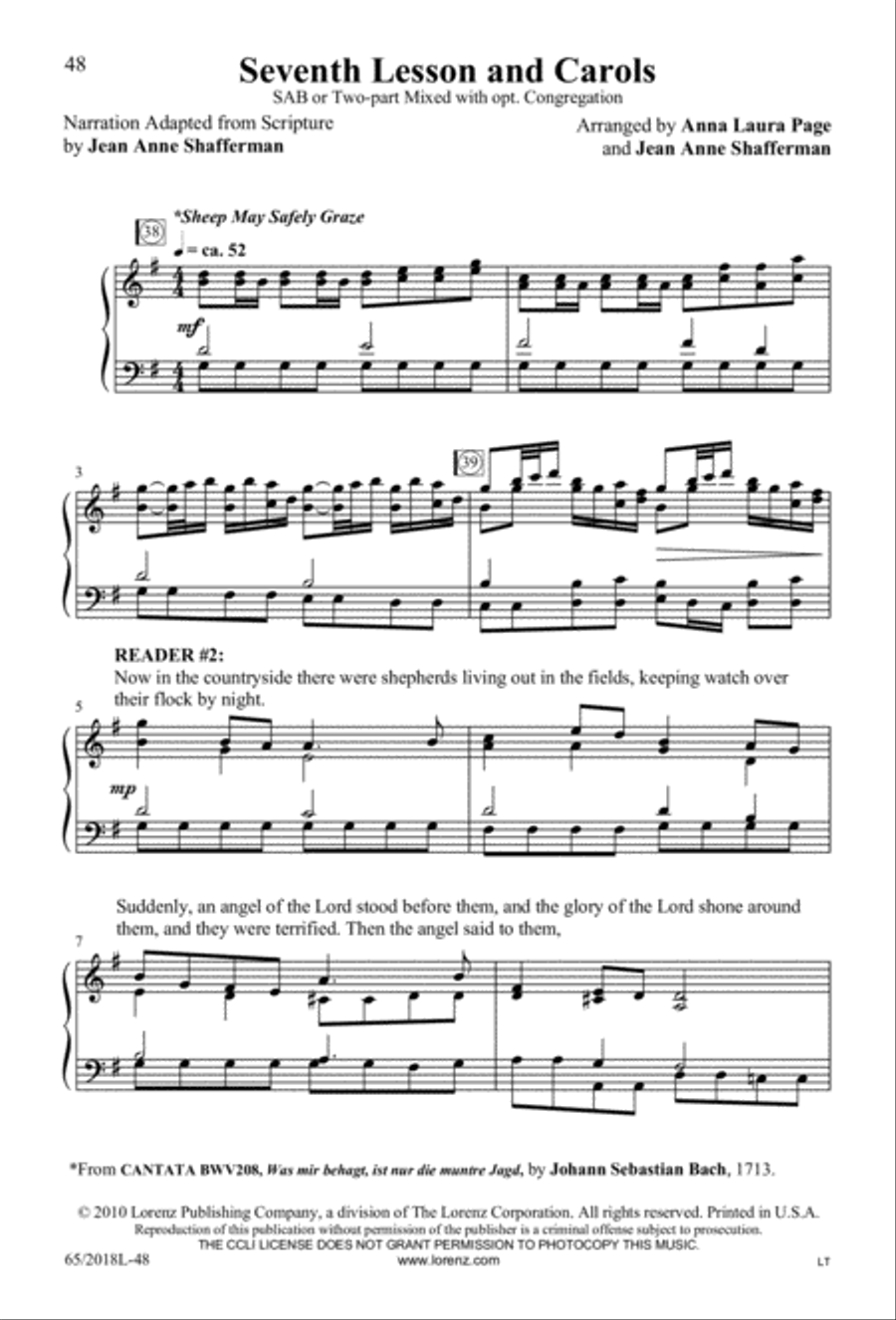 A Ceremony of Lessons and Carols 3-Part scores gallery preview page 49