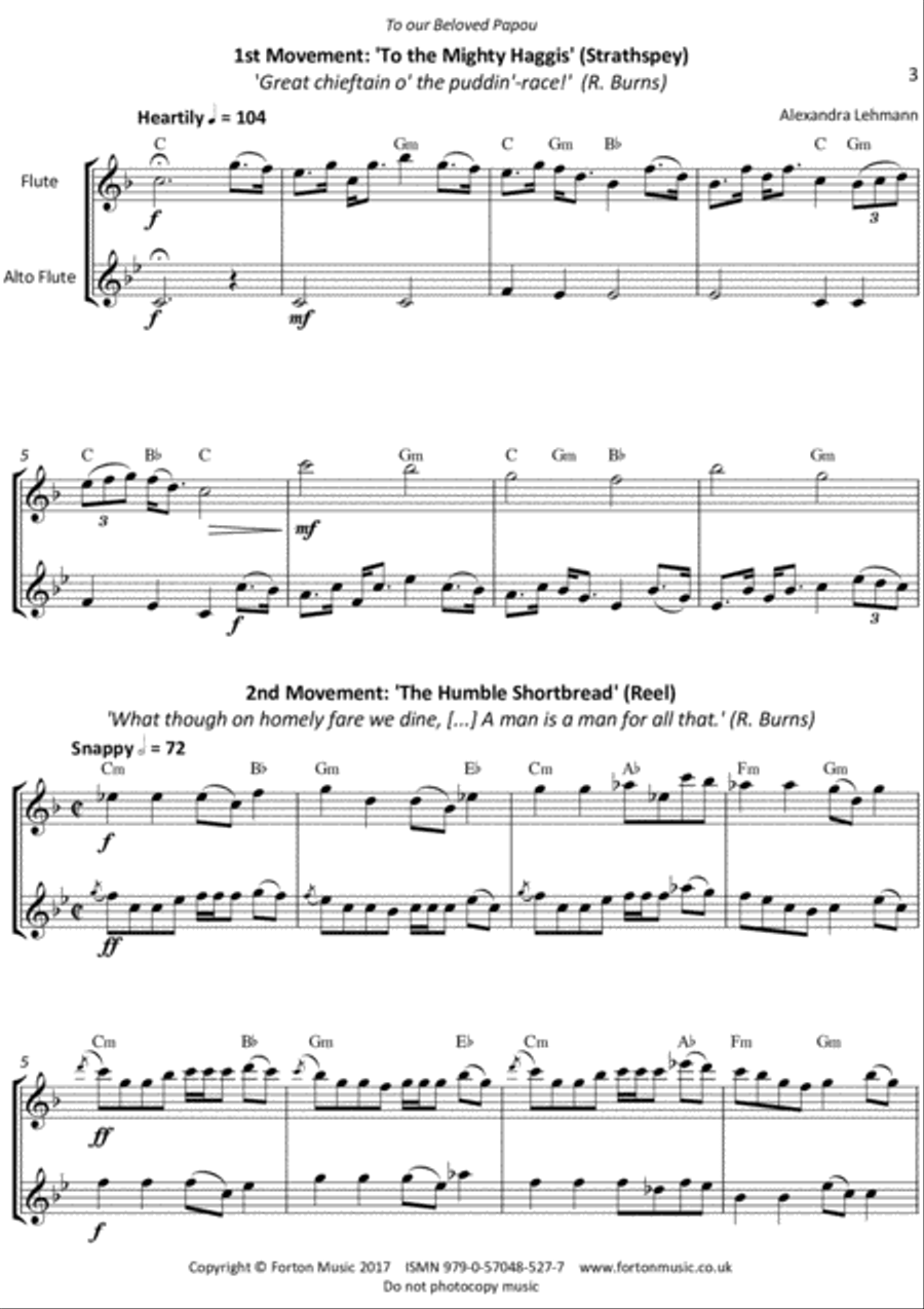 Plateau of Dances with a Scottish Flavour Flute Duet scores gallery preview page 2