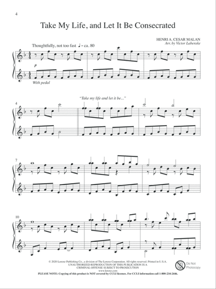 Lord, Abide with Me Piano Solo scores gallery preview page 2