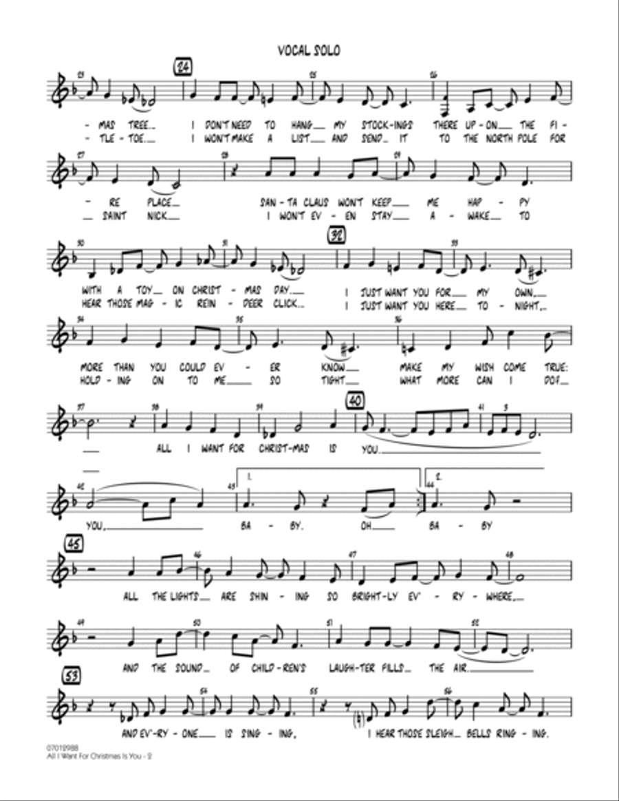 All I Want for Christmas Is You - Vocal Solo Voice Solo scores gallery preview page 2