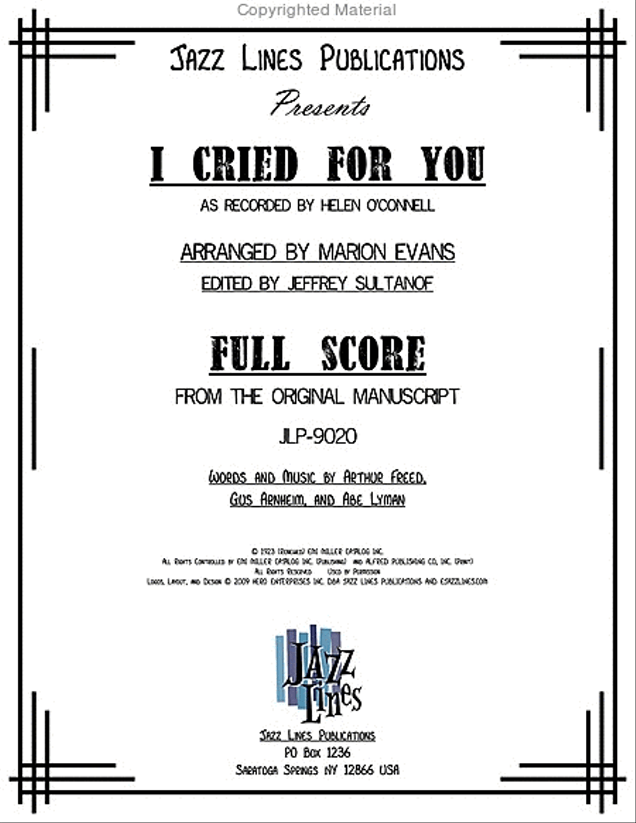 I Cried For You Big Band scores gallery preview page 2