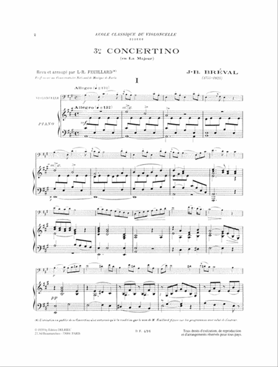 Concertino No. 3 en La maj. Piano Accompaniment scores gallery preview page 2
