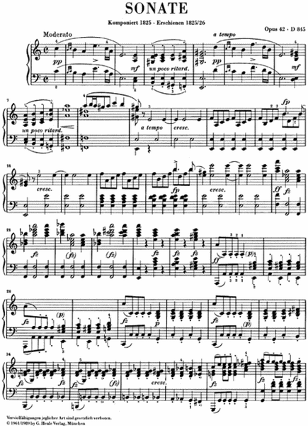 Piano Sonata A minor Op. 42 D 845