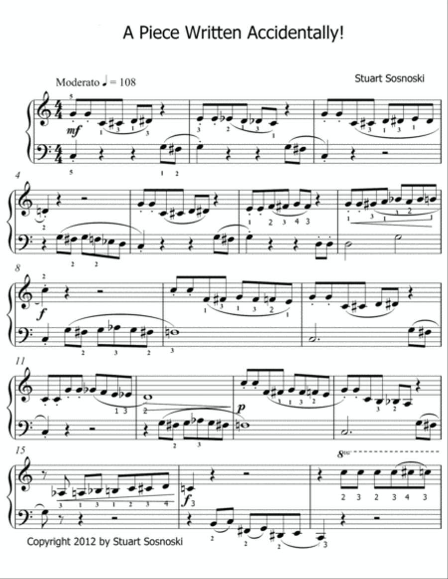 A Piece Written Accidentally Piano Method scores gallery preview page 2