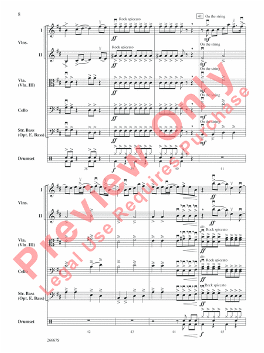 Boulevard of Broken Dreams String Orchestra scores gallery preview page 9
