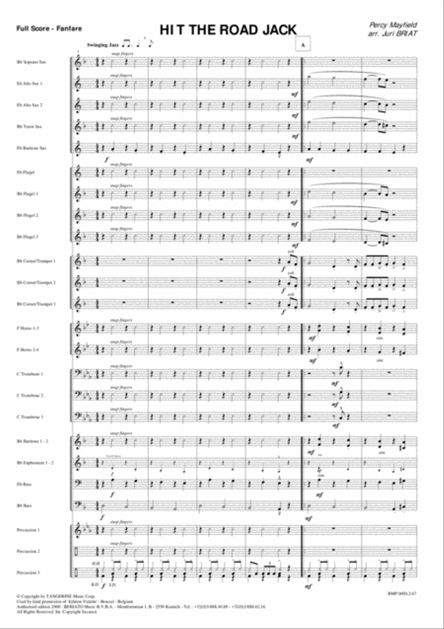 Hit The Road Jack Fanfare Band scores gallery preview page 2