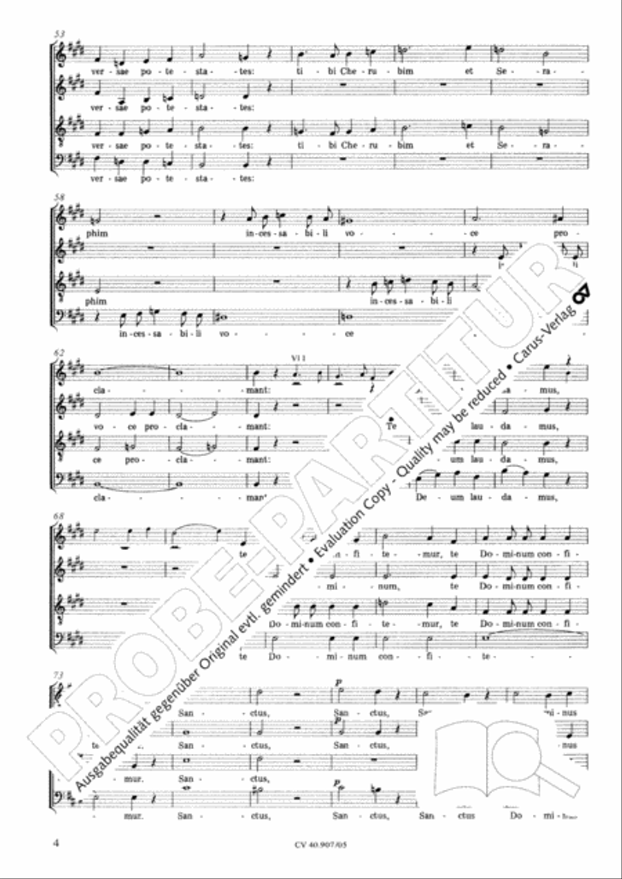 Te Deum 4-Part scores gallery preview page 5