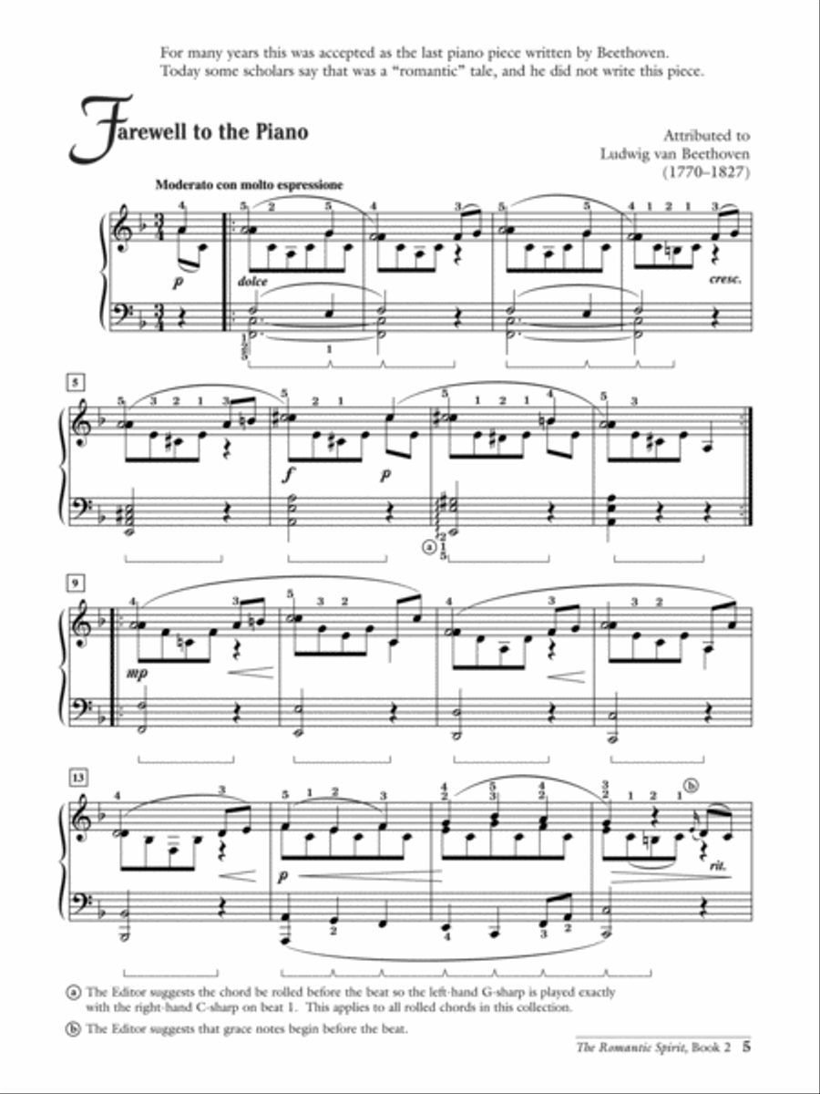 The Romantic Spirit (1790--1910), Book 2 Piano Solo scores gallery preview page 3