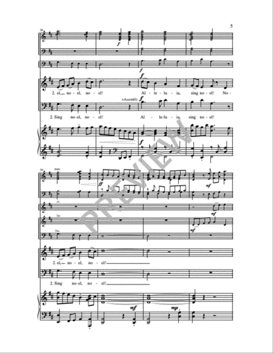 Alleluia, Sing Noel! 4-Part scores gallery preview page 4