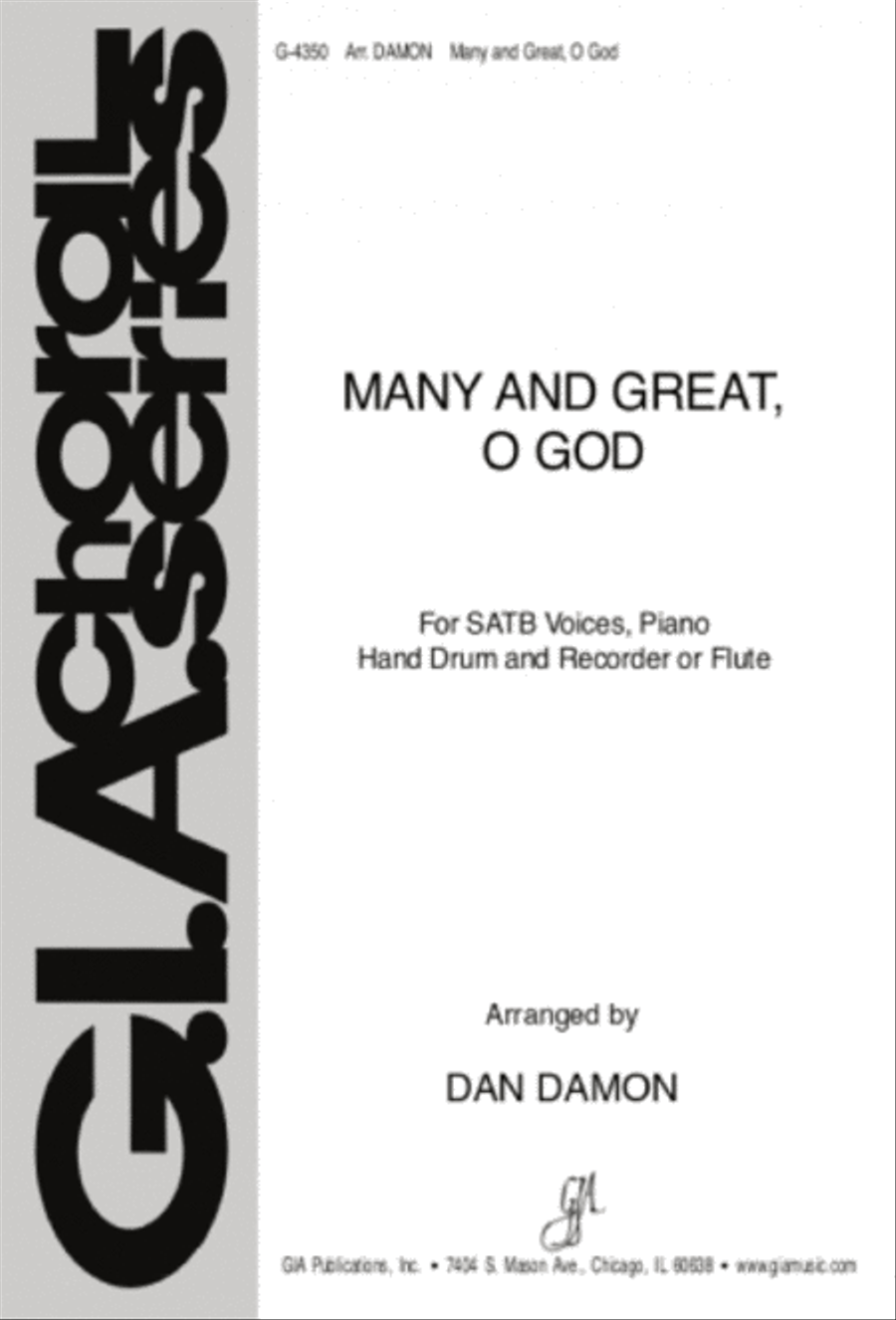 Many and Great, O God - Instrument edition Recorder scores gallery preview page 1