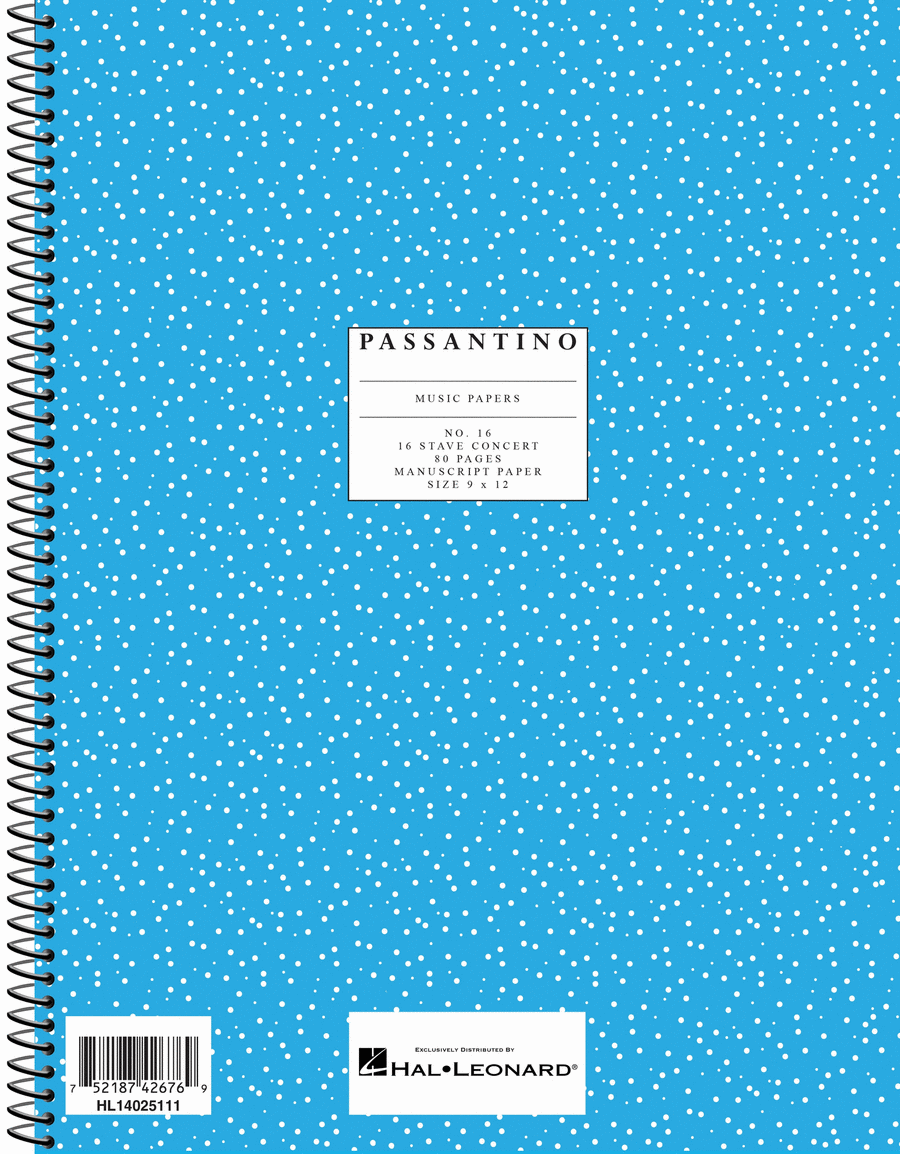 16. Manuscript Paper: 16-stave Staff Paper scores gallery preview page 1