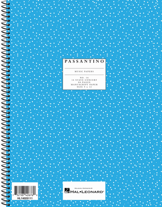 Book cover for 16. Manuscript Paper: 16-stave