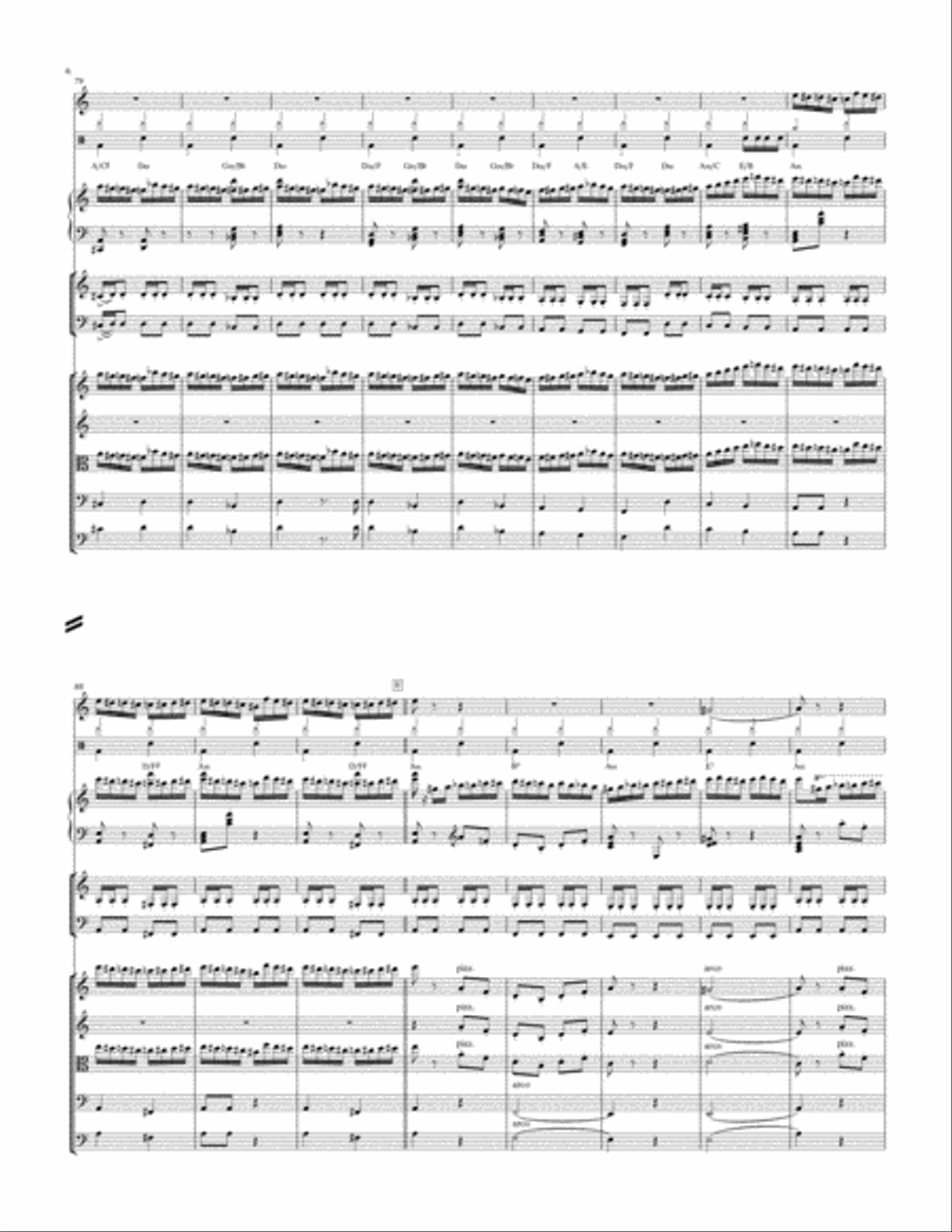 FLIGHT OF THE BUMBLE-BEE for Electric Band and Strings Concert Band scores gallery preview page 6