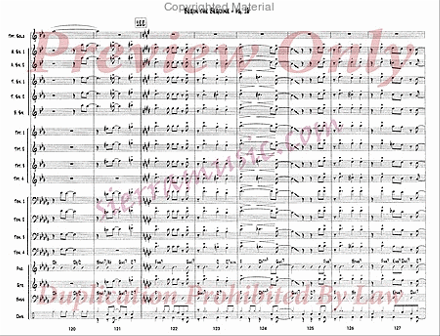 Begin the Beguine (for Doc) Jazz Ensemble scores gallery preview page 17