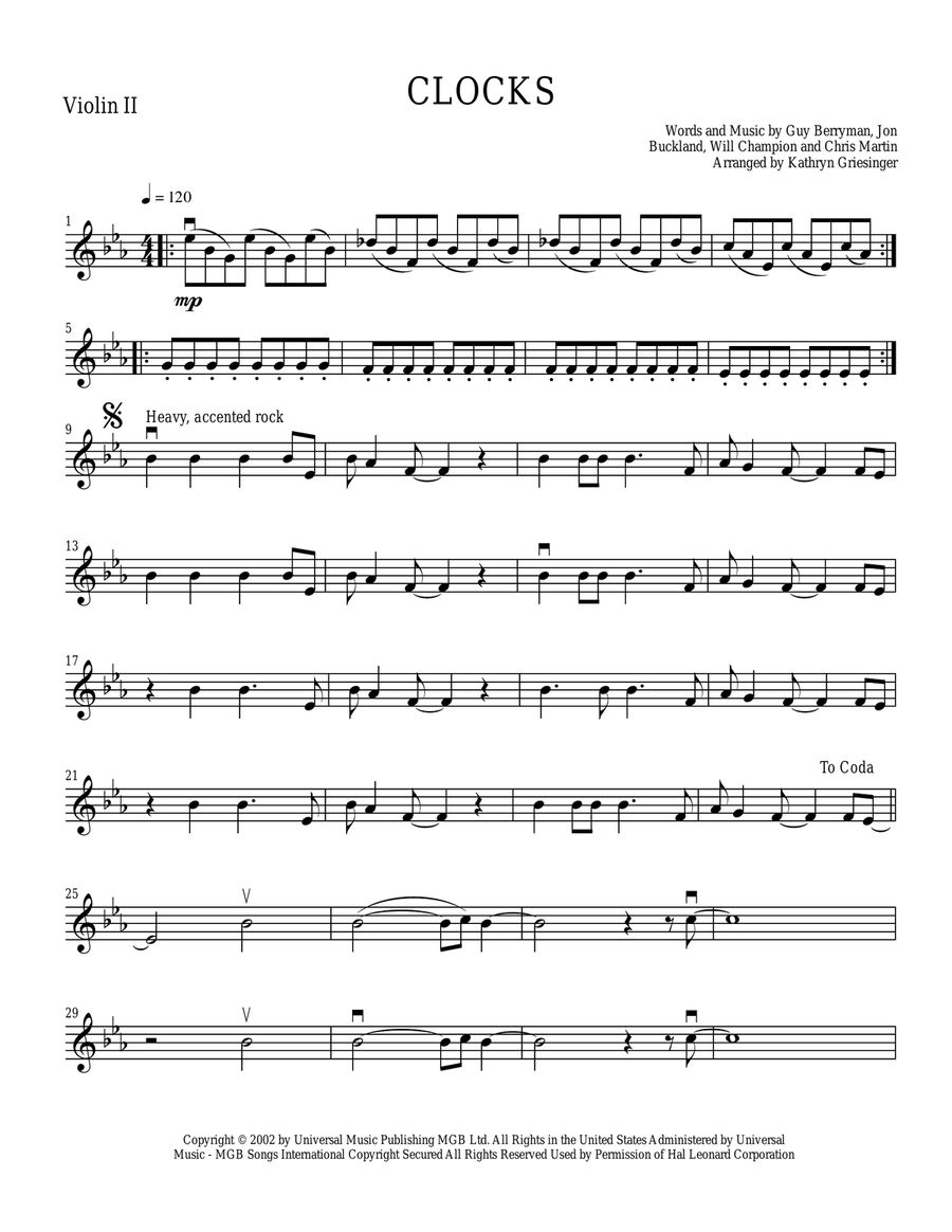 Clocks Clocks String Quartet scores gallery preview page 3