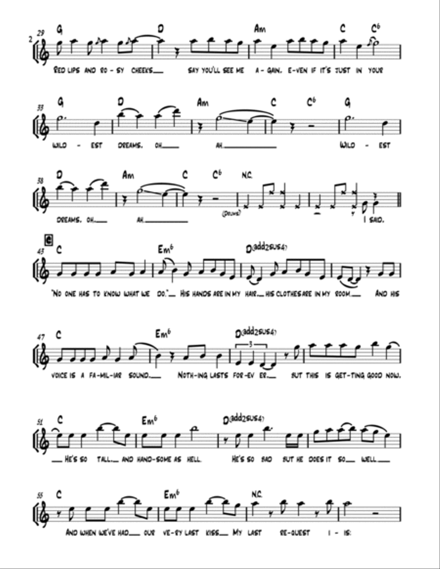 Wildest Dreams Large Ensemble scores gallery preview page 3
