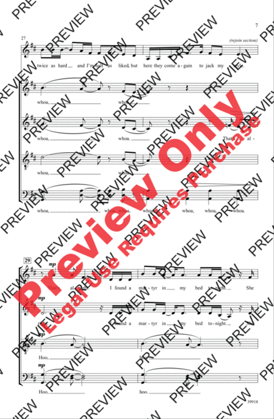 Some Nights Some Nights 4-Part scores gallery preview page 7