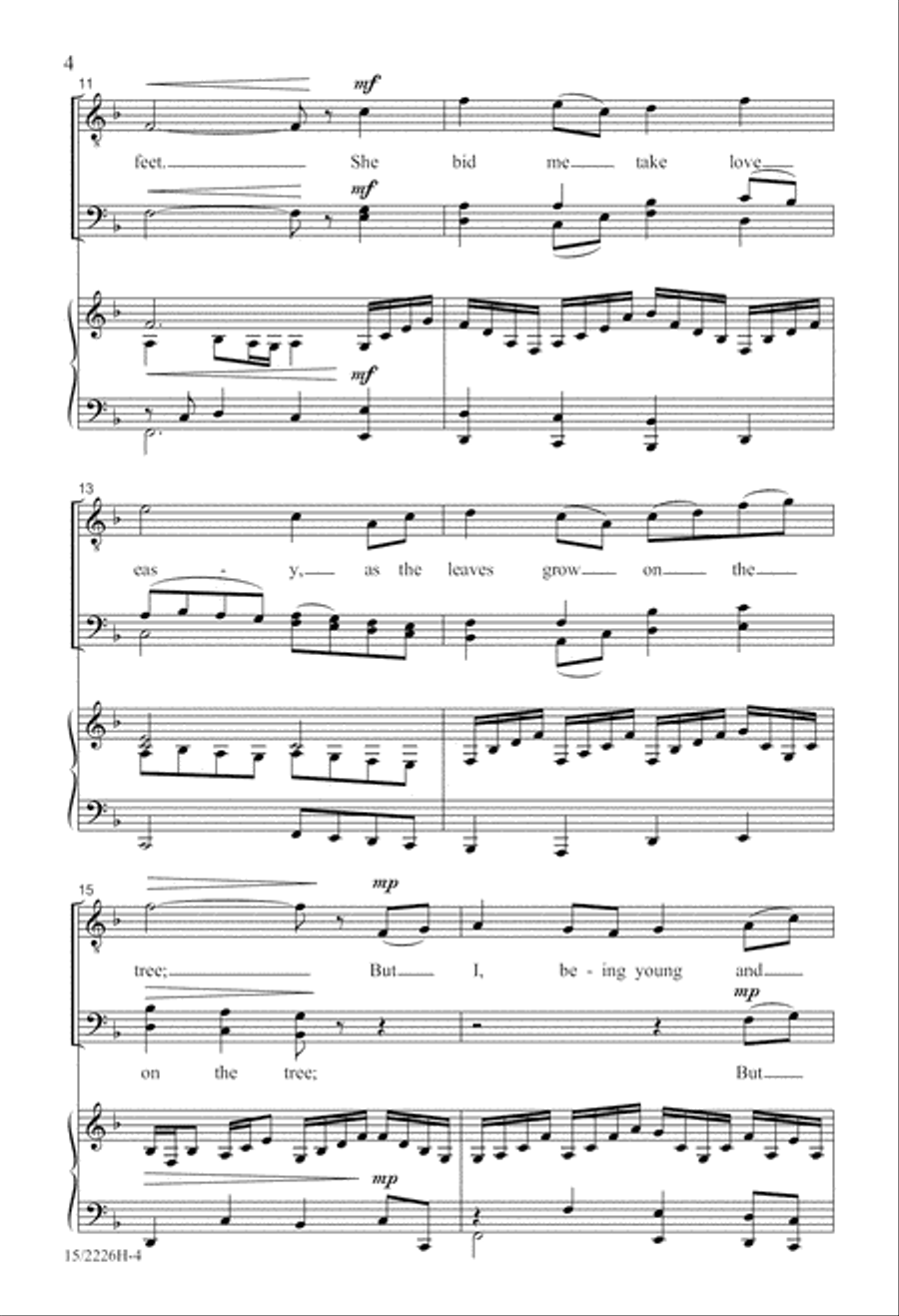 Down by the Salley Gardens TTB scores gallery preview page 5