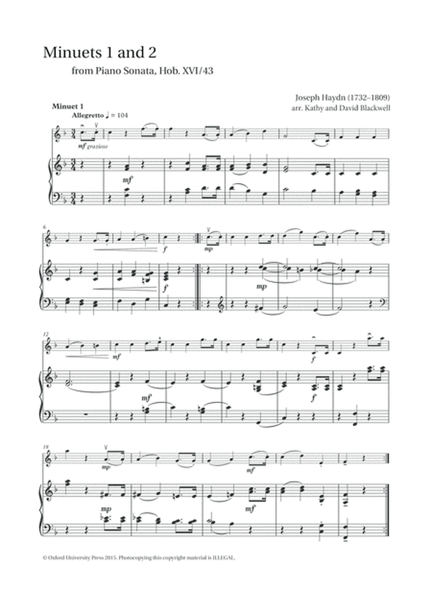 Minuets 1 and 2: from Piano Sonata, Hob. XVI/43