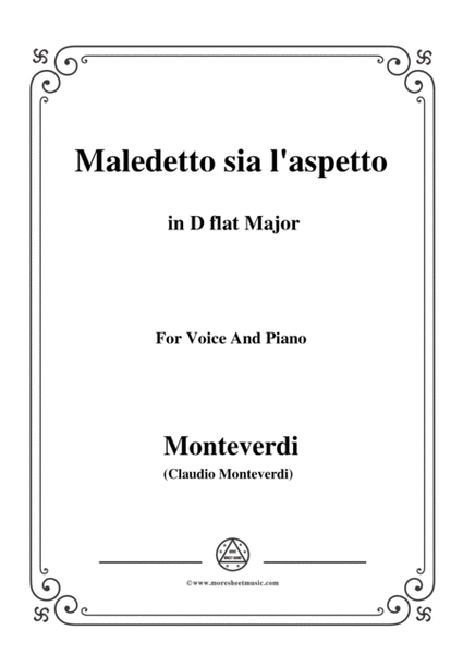 Monteverdi-Maledetto sia l’aspetto in D flat Major, for Voice and Piano image number null