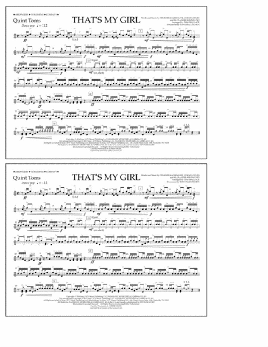 That's My Girl - Quint-Toms Marching Band scores gallery preview page 1