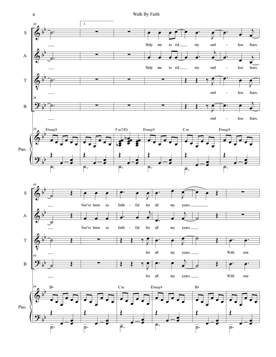 Walk By Faith Walk By Faith 4-Part scores gallery preview page 4