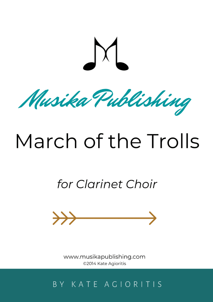 March of the Trolls - Clarinet Choir Clarinet Choir scores gallery preview page 1