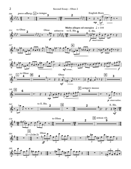Second Essay - Oboe 2 (English Horn)