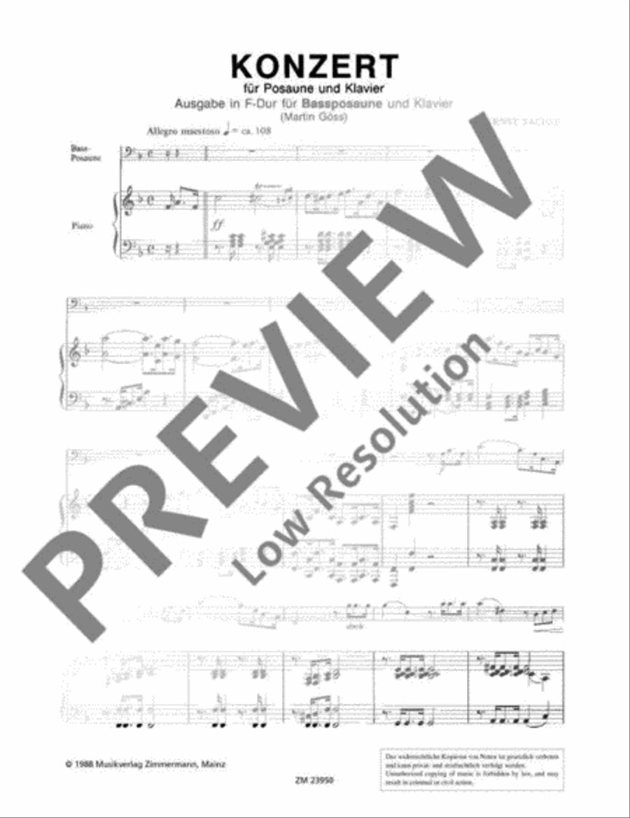 Concerto Bass Trombone scores gallery preview page 3