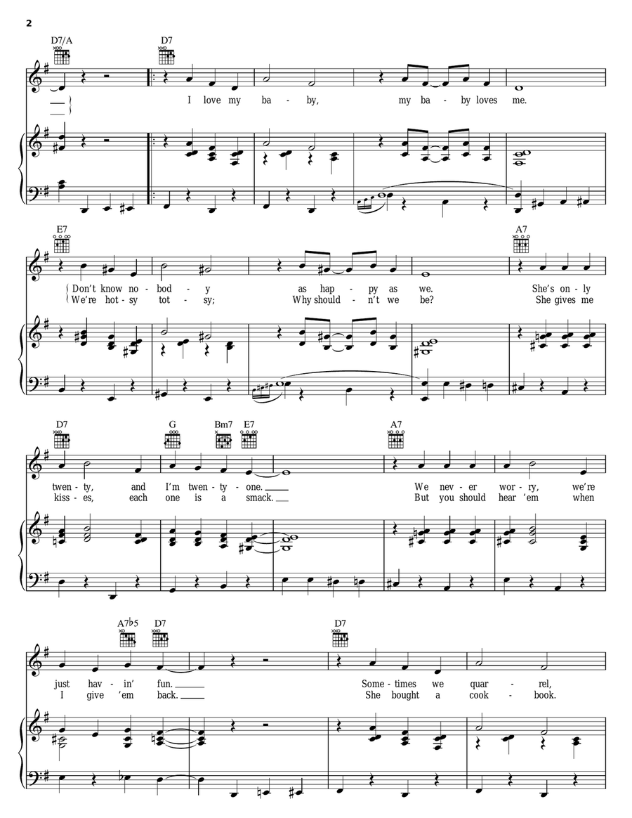 I Love My Baby (My Baby Loves Me) Piano, Vocal, Guitar scores gallery preview page 2