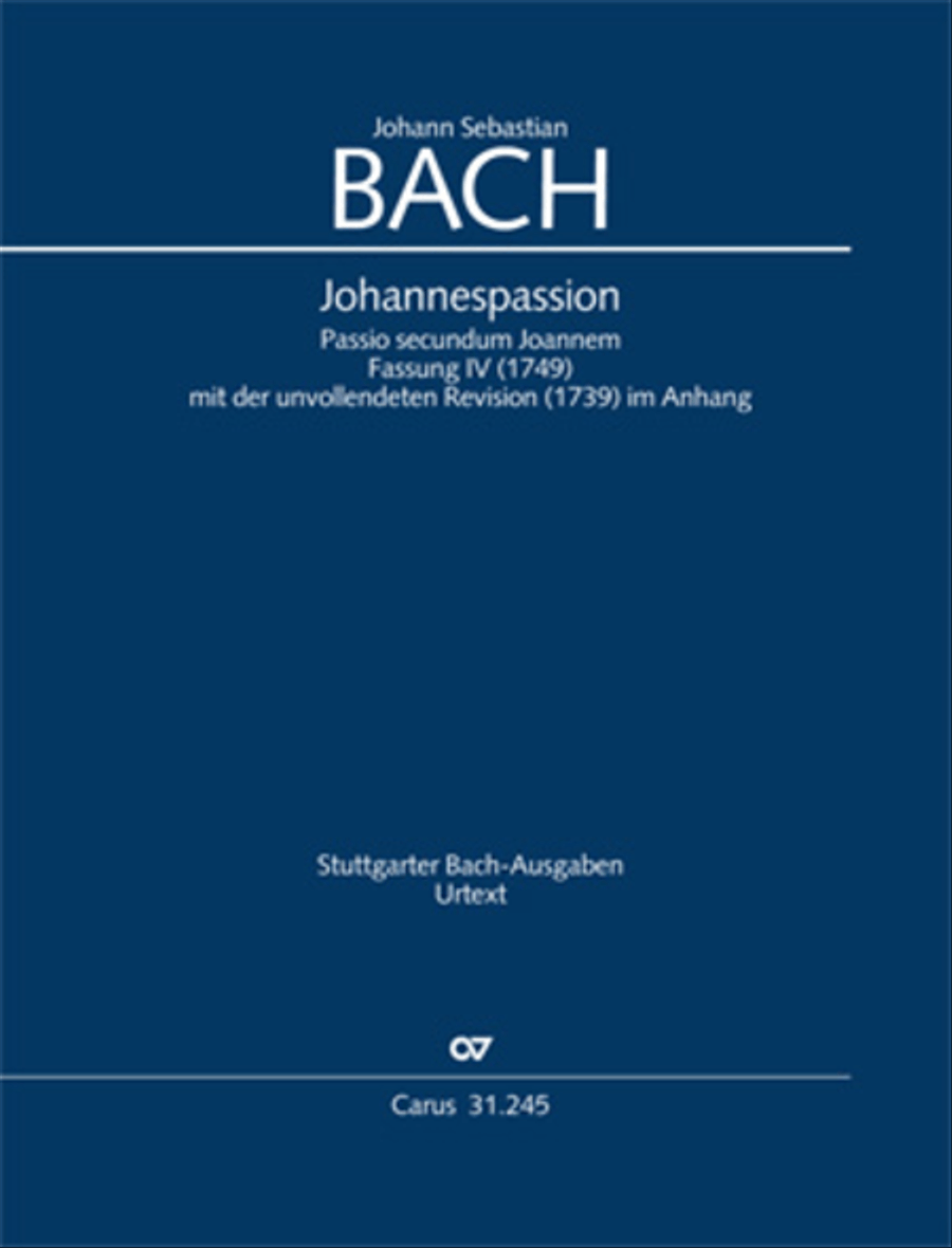 St. John Passion (Johannes-Passion) 4-Part scores gallery preview page 1