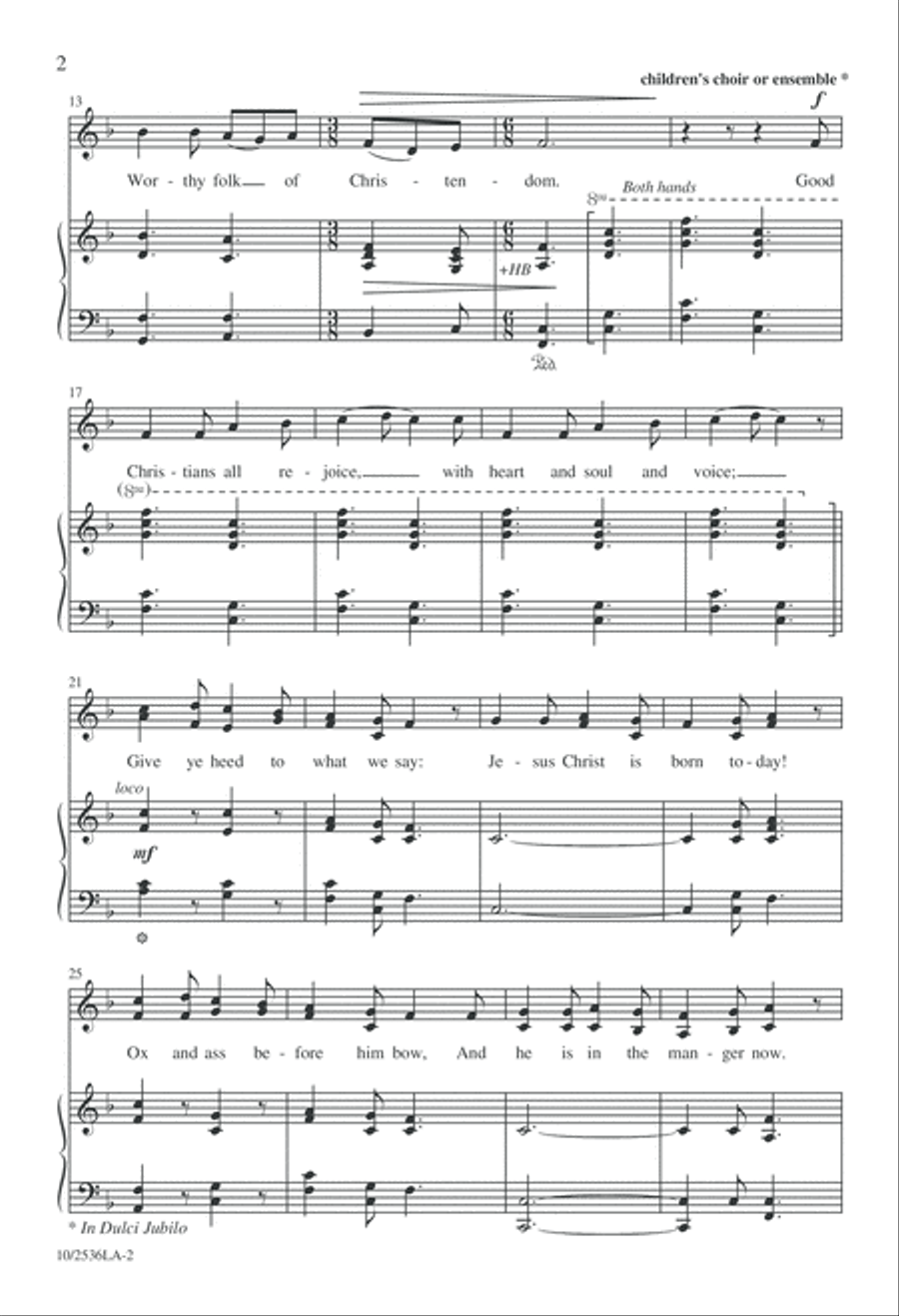 Christ Is Born Today 4-Part scores gallery preview page 2