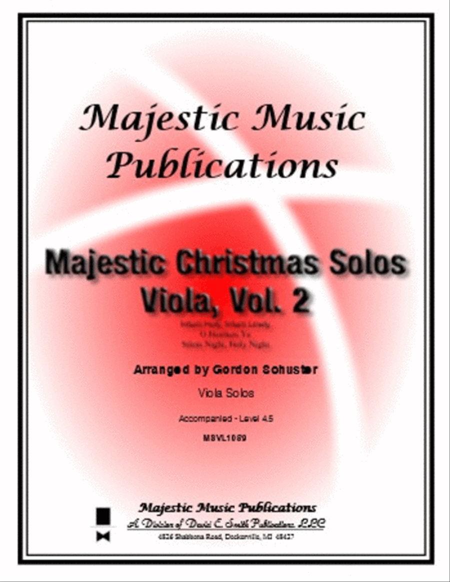 Majestic Christmas Solos -Viola, Vol. 2 Piano Accompaniment scores gallery preview page 1