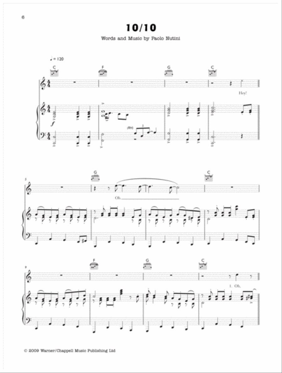 Paolo Nutini -- Sunny Side Up Piano, Vocal, Guitar scores gallery preview page 4