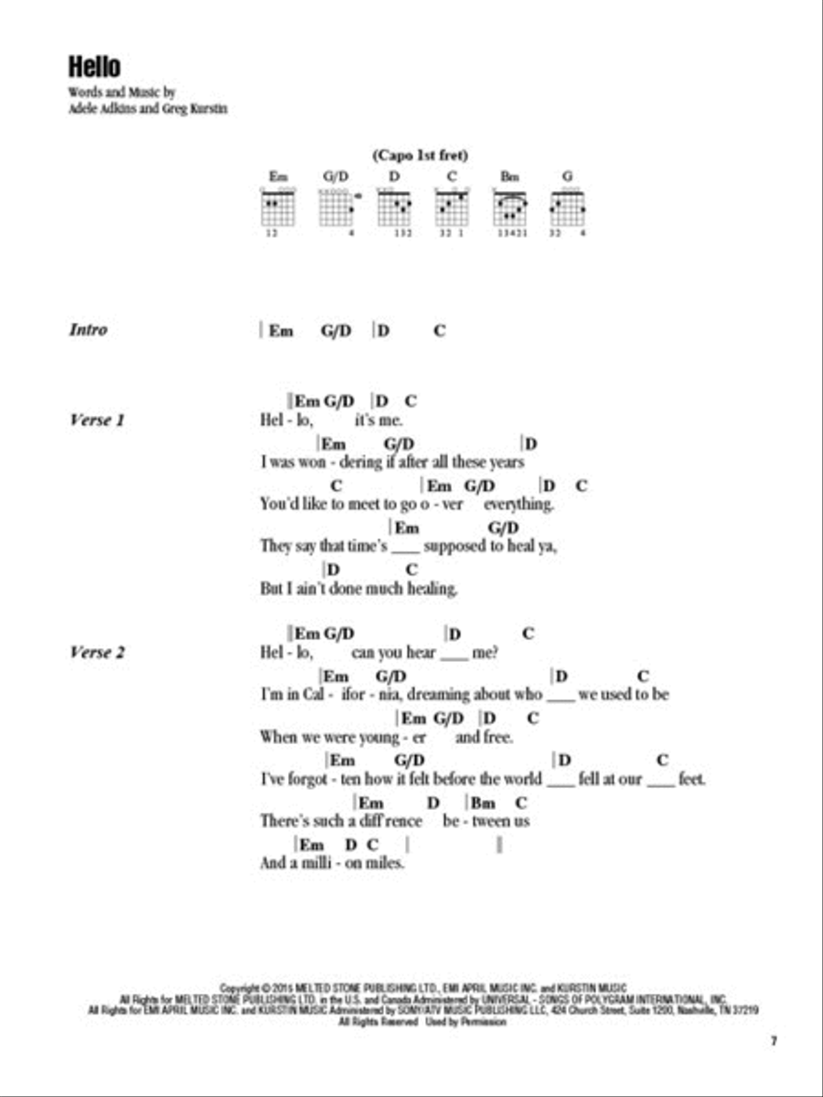 Adele - Strum & Sing Guitar