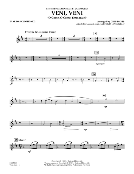 Veni, Veni (O Come, O Come Emmanuel) - Eb Alto Saxophone 2