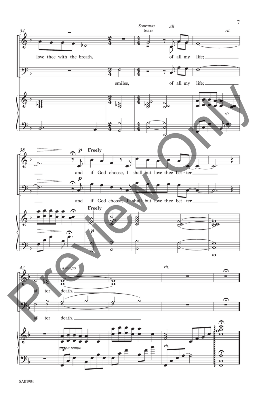 How Do I Love Thee? 3-Part scores gallery preview page 6