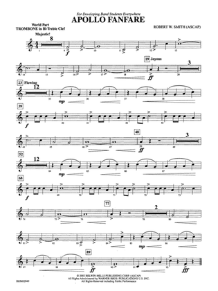 Apollo Fanfare: (wp) 1st B-flat Trombone T.C.