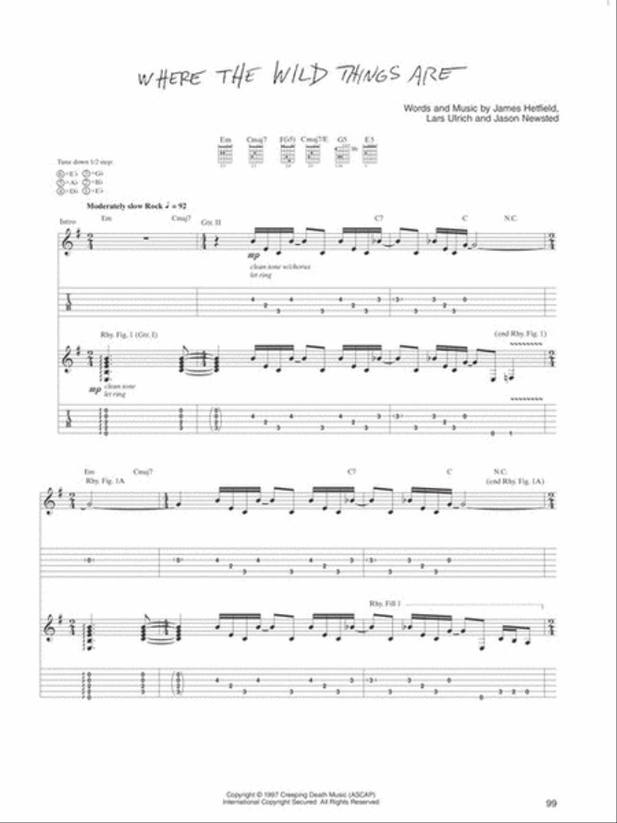 Metallica – Re-Load Electric Guitar scores gallery preview page 5