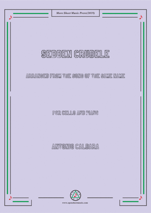 Caldara-Sebben crudele, for Cello and Piano