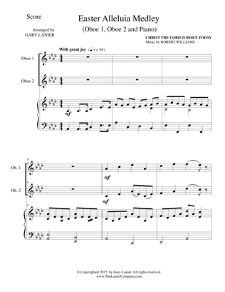 EASTER ALLELUIA MEDLEY (Trio – Oboe 1, Oboe2/Piano) Score and Parts