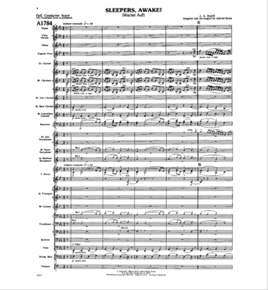 Sleepers, Awake! Sleepers, Awake! Concert Band scores gallery preview page 2