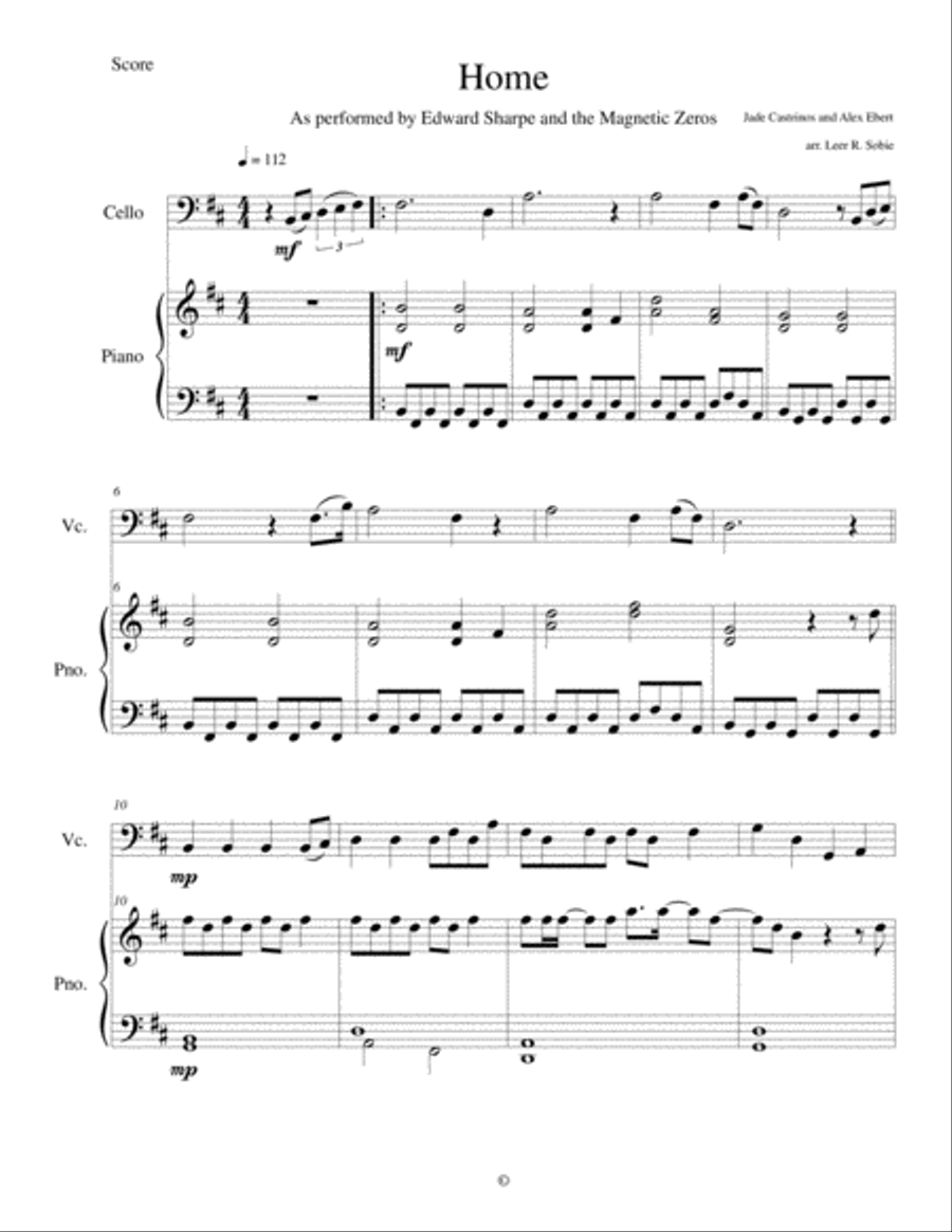 Home Home String Duet scores gallery preview page 1