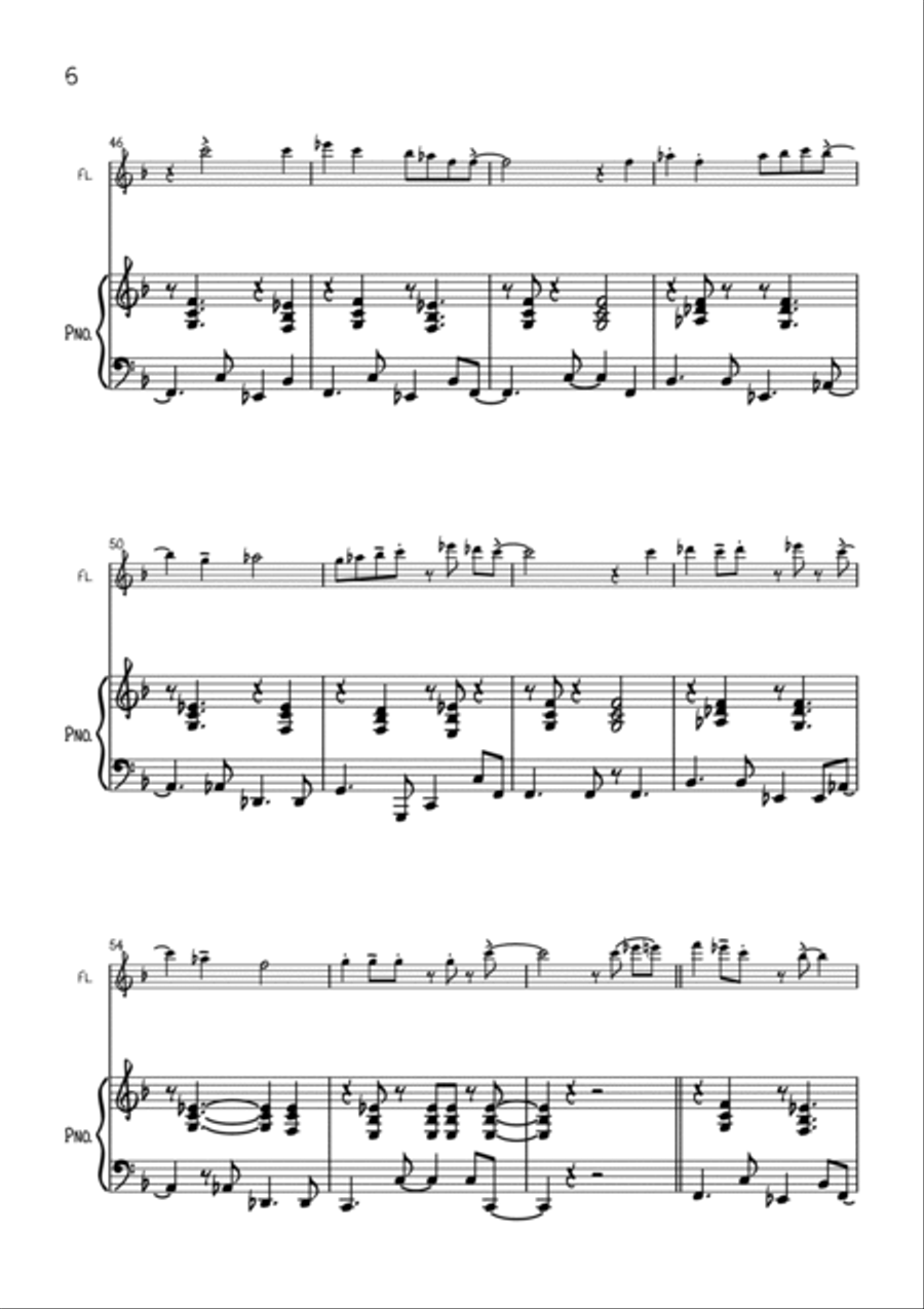 Deck The Hall (swing & Latin) Flute Solo scores gallery preview page 6