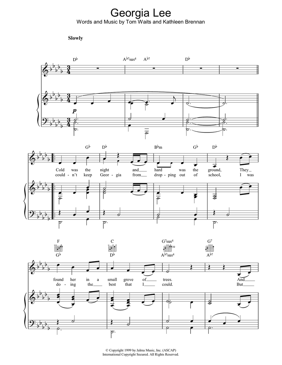 Georgia Lee Georgia Lee Piano, Vocal, Guitar scores gallery preview page 1